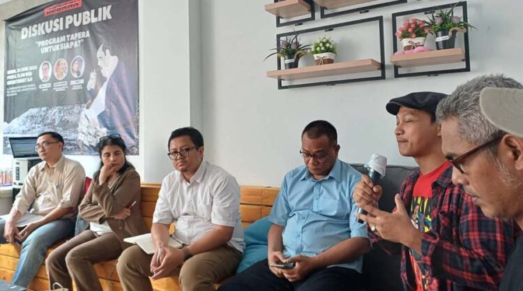 Diskusi publik terkait Program Tapera di Jakarta, Senin (24/6/2024). (Foto: Gebrak)