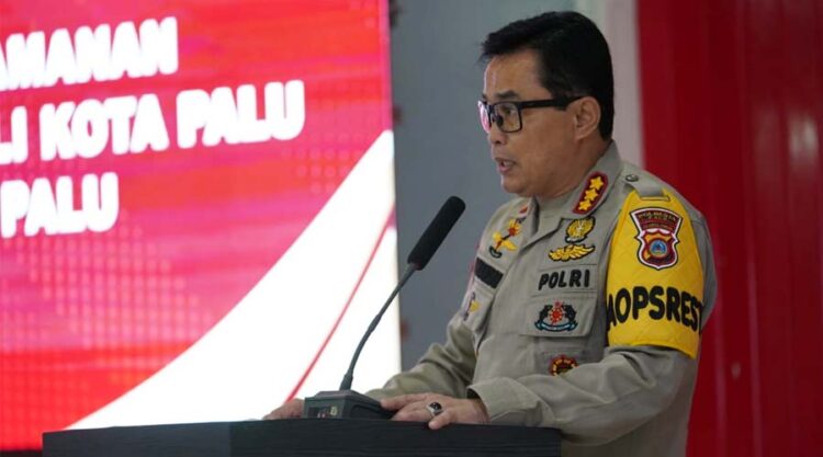 Kapolresta Palu, Kombes Pol Barliansyah pada pembukaan Rakor lintas sektor persiapan pengamanan Pilakda Seretnak di Aula Torabelo, mapolresta Palu, Rabu (24/7/2024). (Foto: Prokopim Setda Kota Palu/Iwan)