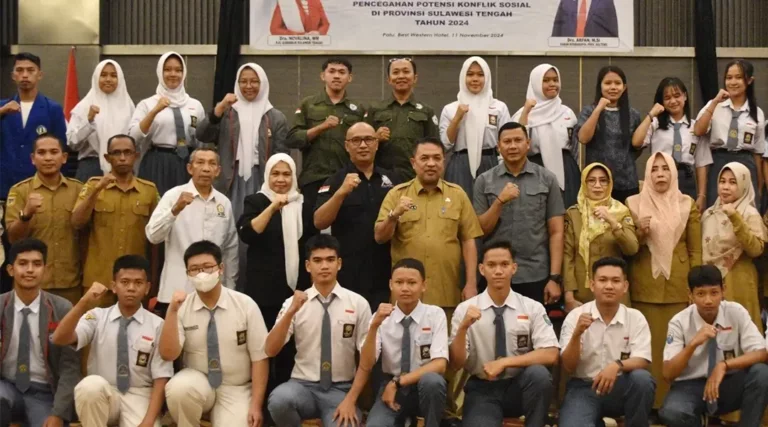 Forum Komunikasi Penanganan Konflik Sosial Daerah Sulteng yang digelar di sebuah hotel di Palu, Senin (11/11/2024). (Foto: ist)