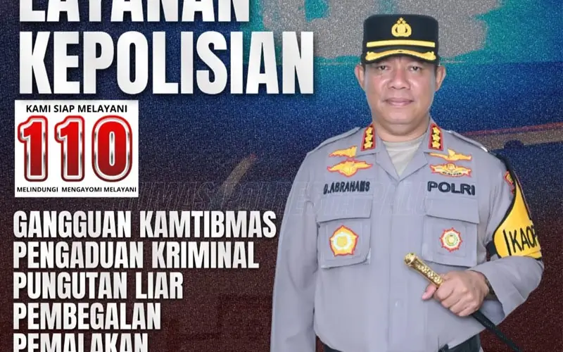 Kapolresta Palu, Kombes Pol Deny Abrahams.