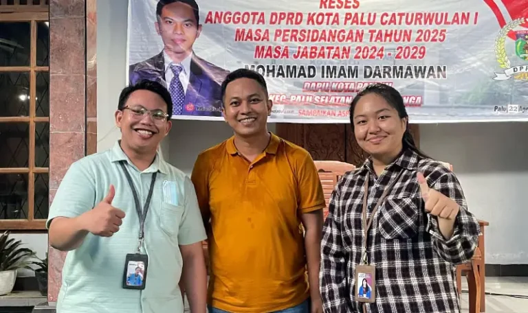 Anggota DPRD Kota Palu, Imam Darmawan usai reses di palu, Selasa (22/4/2025). (Foto: Audrey Lima Wongsonegoro)