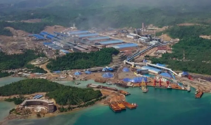 Kawasan industri berbasis nikel PT Indonesia Morowali Industrial Park (IMIP) di Morowali, Sulawesi Tengah. (Foto: PT IMIP)