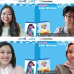 Lanny Wijaya, Head of New Business LinkedIn untuk Indonesia; Ulziisuren Jamsran, Perwakilan UN Women untuk Indonesia dan Liaison ASEAN; Dr. Sastia Prama Putri, Associate Professor di Universitas Osaka dan Ahli Metabolomik; dan Xaviera Putri, UN Indonesia Champion for Women and Girls in Science, penulis dan influencer; di peluncuran program Link Women di Jakarta, Jumat (16/5/2025). (Foto: UN Women)