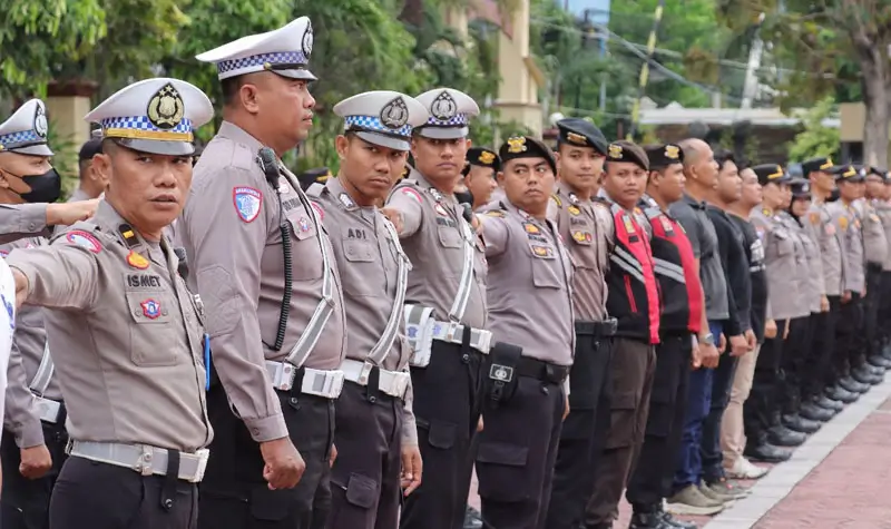 Apel pengamanan May Day di Mapolresta Palu, Rabu (30/4/2025). (Foto: Humas Polresta P{alu)