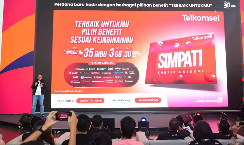 Peluncuran Kartu perdana SIMPATI baru dengan beragam benefit. (Foto: Telkomsel)