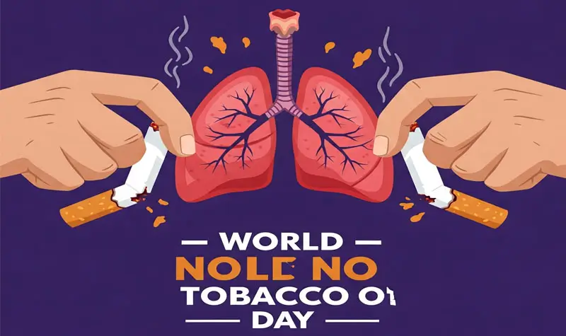 Ilustrasi World No Tobacco Day. (Gemini AI)